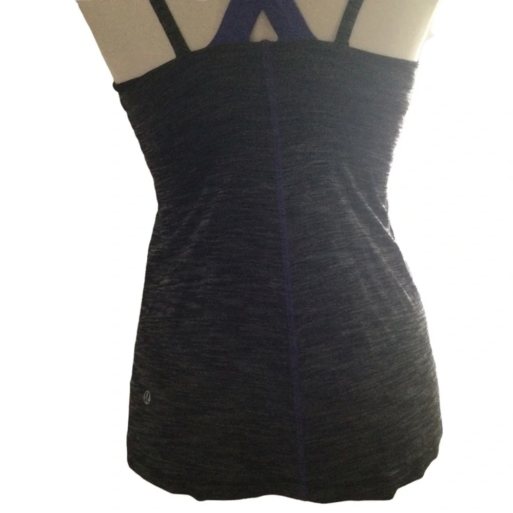 Lululemon Heather Black Iris‎ Purple Run for Gold Tank